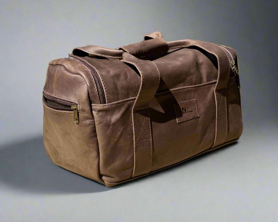 Overnight / Gym Bag - Matt Dark Brown